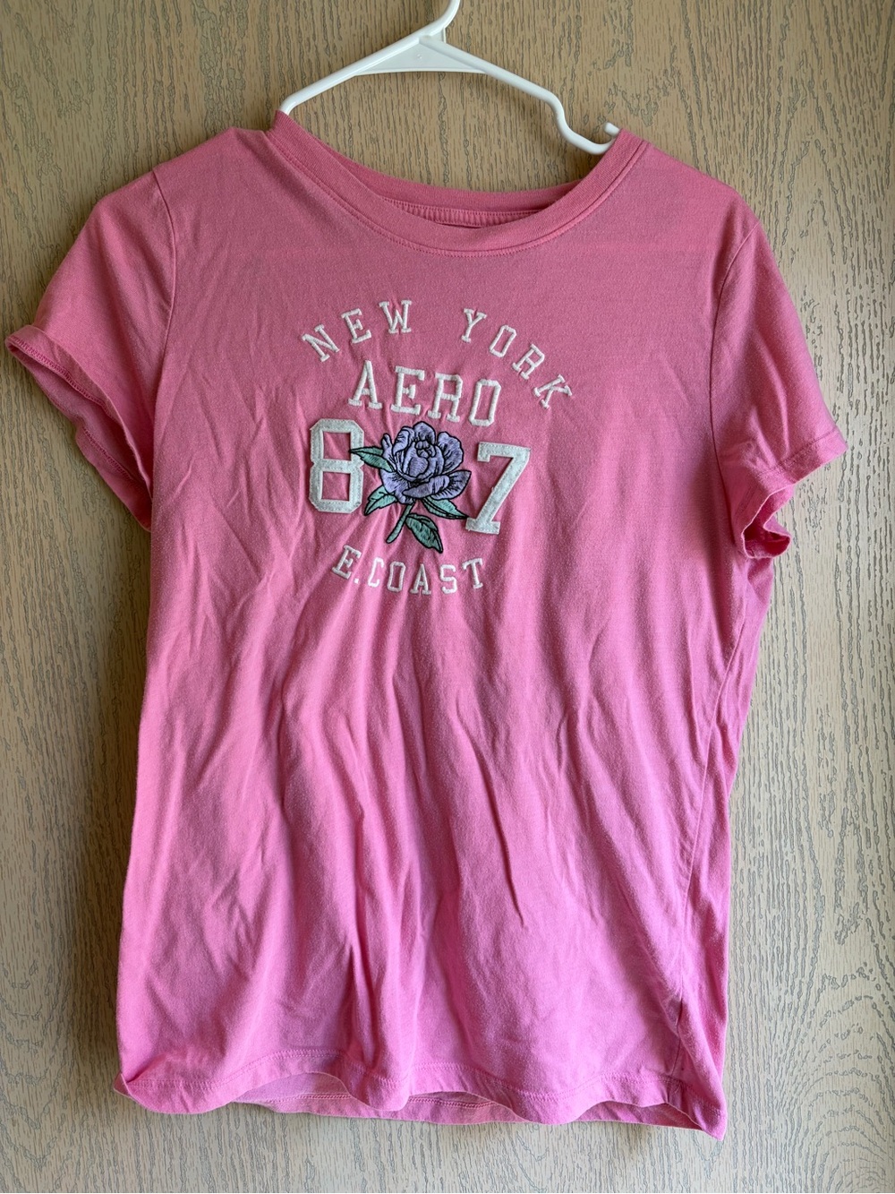 Aero Pink New York 87 Floral Graphic Tee